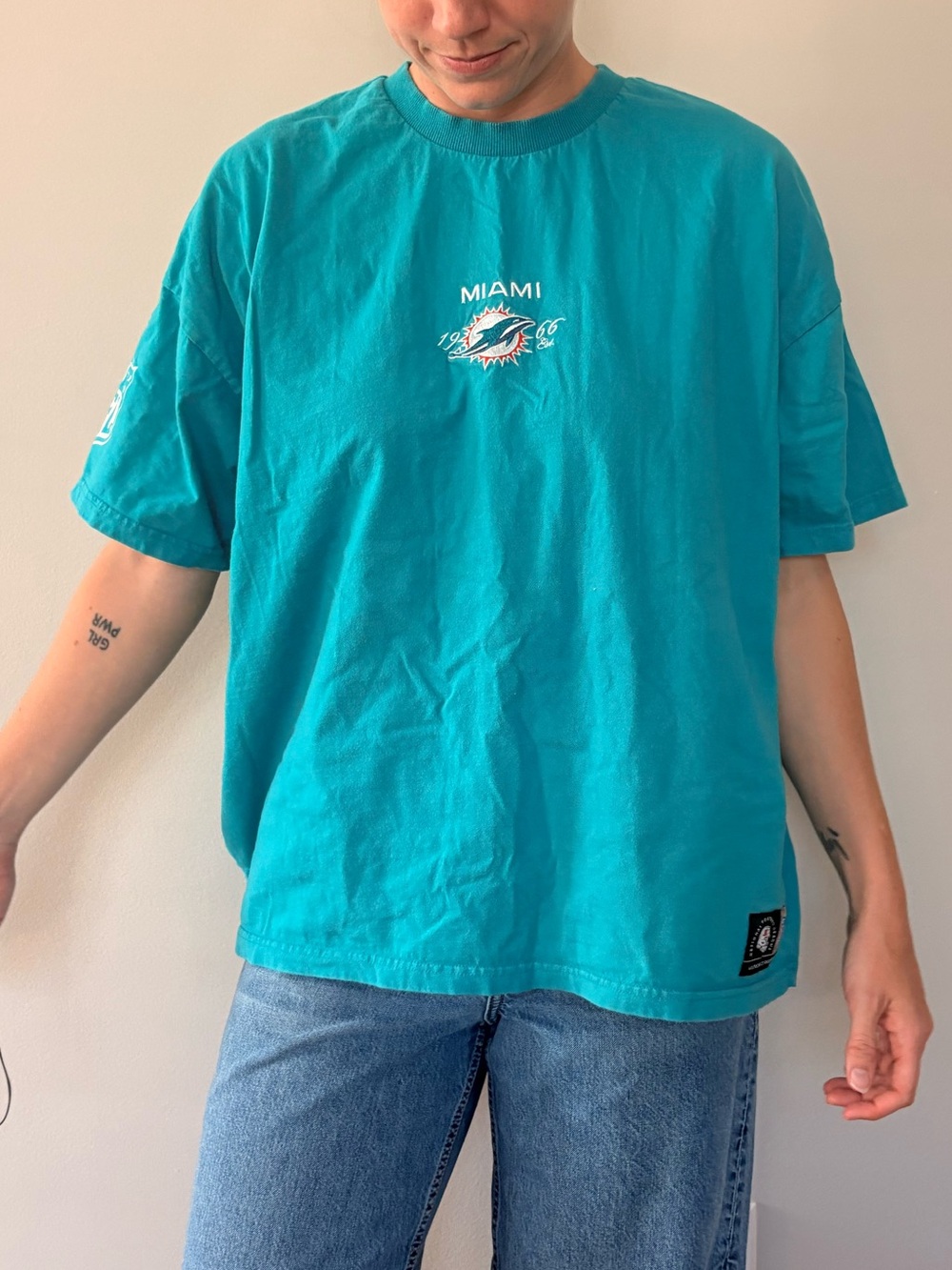 Miami Dolphins Teal Short-Sleeve Graphic Tee